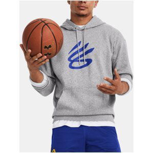 Světle šedá sportovní mikina Under Armour Curry Splash Hoodie