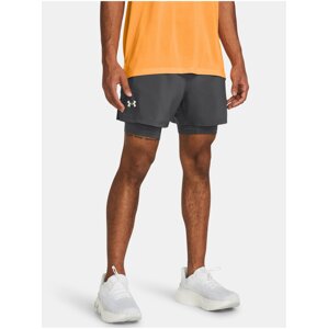 Šedé sportovní kraťasy Under Armour UA LAUNCH 5'' 2-IN-1 SHORTS