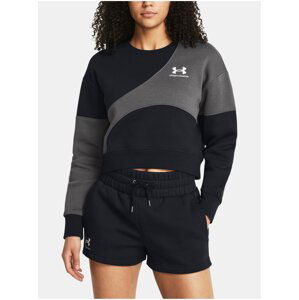 Černá mikina Under Armour Essential Fleece Crop Crew