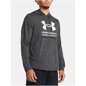 Tmavě šedá sportovní mikina Under Armour UA Rival Terry Graphic Hood