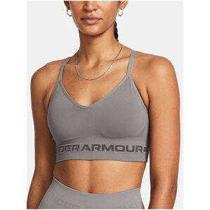 Šedá sportovní podprsenka Under Armour UA Seamless Low Long Bra