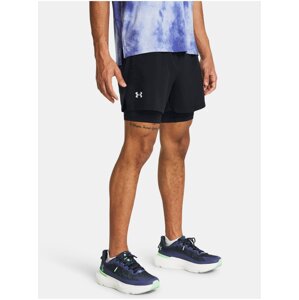 Černé sportovní kraťasy Under Armour UA LAUNCH 5'' 2-IN-1 SHORTS