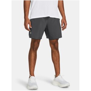 Šedé sportovní kraťasy Under Armour UA LAUNCH 7'' 2-IN-1 SHORTS