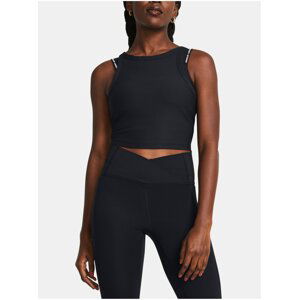 Černé sportovní tílko Under Armour Meridian Rib Crop Tank