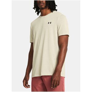 Krémové sportovní tričko Under Armour UA Seamless Grid SS