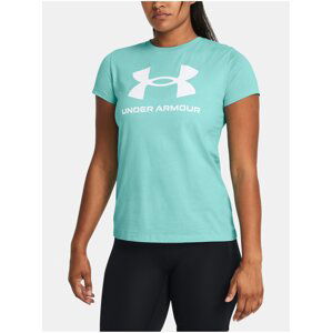 Tyrkysové sportovní tričko Under Armour UA W SPORTSTYLE LOGO SS