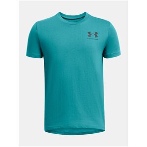 Petrolejové tričko Under Armour UA B SPORTSTYLE LEFT CHEST SS