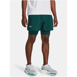 Petrolejové sportovní kraťasy Under Armour UA LAUNCH 5'' 2-IN-1 SHORTS