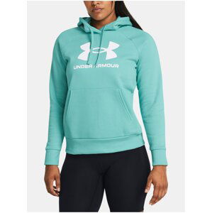 Tyrkysová mikina Under Armour UA Rival Fleece Big Logo Hdy