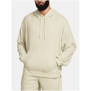 Krémová sportovní mikina Under Armour UA Rival Waffle Hoodie