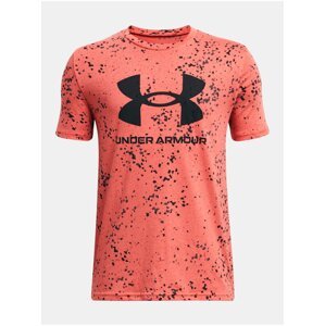 Růžové vzorované tričko Under Armour UA SPORSTYLE LOGO AOP SS