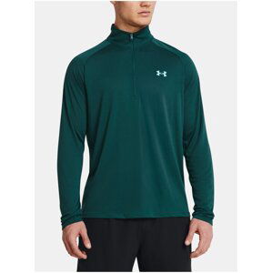 Petrolejové sportovní tričko Under Armour UA Tech 2.0 1/2 Zip