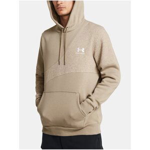 Světle hnědá mikina Under Armour UA Essential Flc Blocked HD