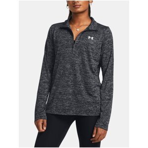 Černé sportovní tričko Under Armour Tech 1/2 Zip- Twist