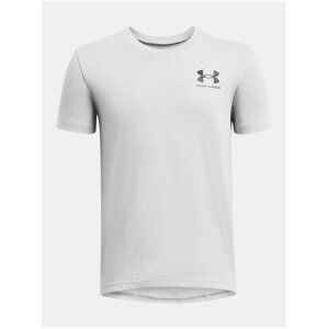 Světle šedé tričko Under Armour UA B SPORTSTYLE LEFT CHEST SS