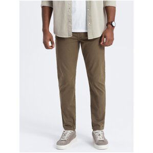 Khaki pánské chino kalhoty Ombre Clothing