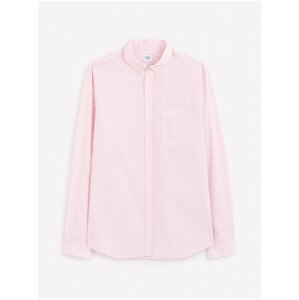 Růžová pánská košile Celio Gaopur