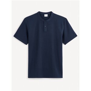 Tmavě modré pánské basic polo tričko Celio Gesohel