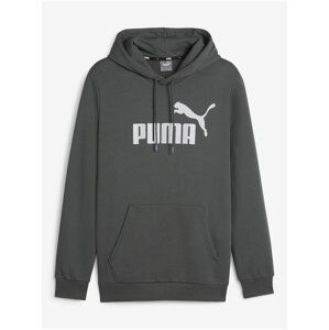 Šedá pánská mikina s kapucí Puma ESS Big Logo Hoodie