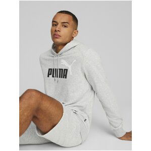 Světle šedá pánská mikina s kapucí Puma ESS+ 2 Col Big Logo Hoodie