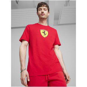 Červené pánské tričko Puma Ferrari Race Big Shld T Clrd