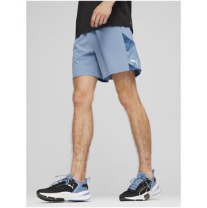 Světle modré pánské sportovní kraťasy Puma FIT 7" AOP Short