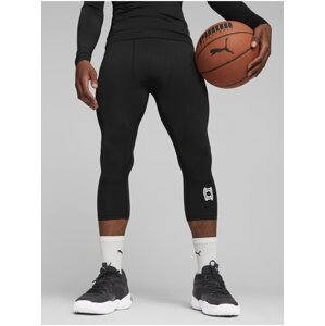 Černé pánské sportovní legíny Puma Hoops 3/4 Tight Baselayer