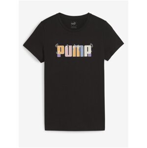 Černé dámské tričko Puma ESS+ Graphic Tee