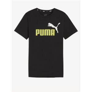 Černé klučičí tričko Puma ESS+ 2 Col Logo Tee