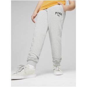 Světle šedé klučičí žíhané tepláky Puma Squad Sweatpants