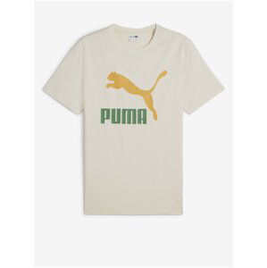 Krémové pánské tričko Puma Classics Logo Tee