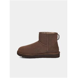 Tmavě hnědé dámské semišové sněhule UGG Classic Mini II