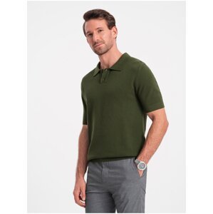 Zelené pánské polo tričko Ombre Clothing