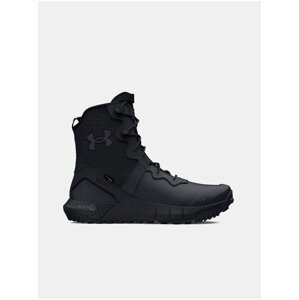 Černé kožené outdoorové boty Under Armour UA MG Valsetz LTHR WP ZIP