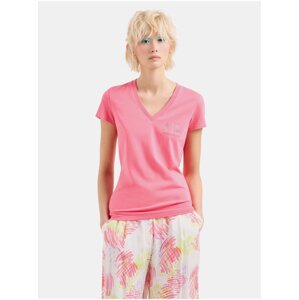 Růžové dámské tričko Armani Exchange