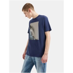 Tmavě modré pánské tričko Armani Exchange