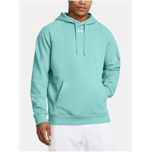 Tyrkysová mikina Under Armour UA Rival Fleece Hoodie