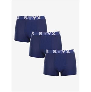 Sada tří pánských boxerek v tmavě modré barvě STYX