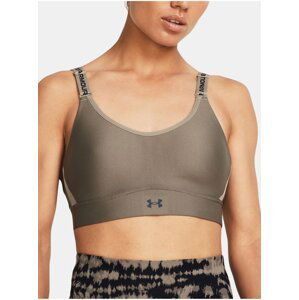 Hnědá dámská sportovní podprsenka Under Armour UA Infinity Mid 2.0 Rib Bra