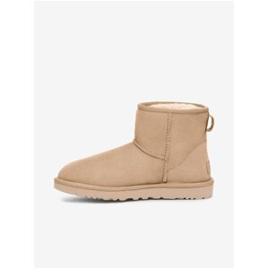 Béžové dámské semišové sněhule UGG Classic Mini II