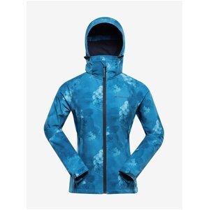 Modrá dámská vzorovaná softshellová bunda ALPINE PRO HOORA