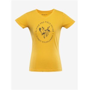 Žluté dámské rychleschnoucí tričko ALPINE PRO NEGA