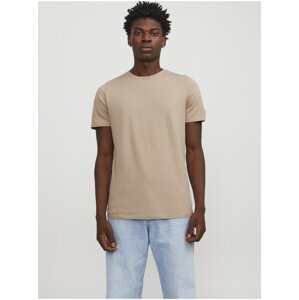 Béžové pánské basic tričko Jack & Jones Organic