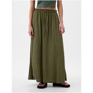 Khaki dámská maxi sukně GAP