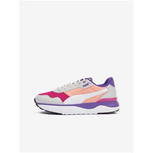 Fialovo-bílé dámské tenisky Puma R78 Voyage