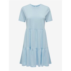 Světle modré dámské basic šaty ONLY May