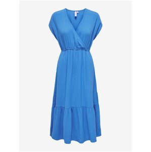 Modré dámské midi šaty ONLY Thyra