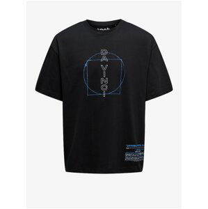 Černé pánské oversize tričko ONLY & SONS Vinci