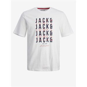 Bílé pánské tričko Jack & Jones Delvin