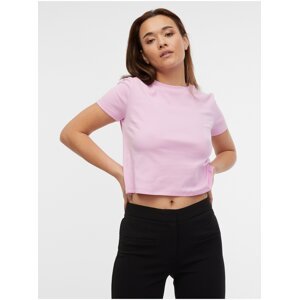 Růžové dámské krátké tričko ORSAY